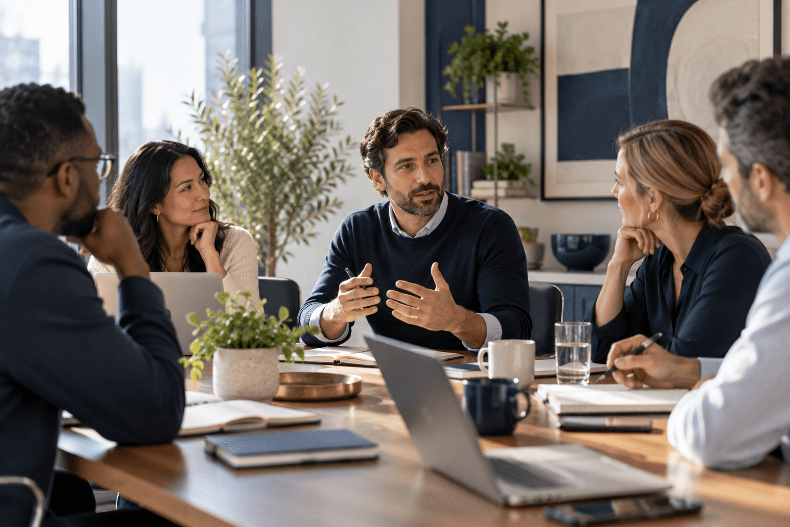 A leadership team in a planning session